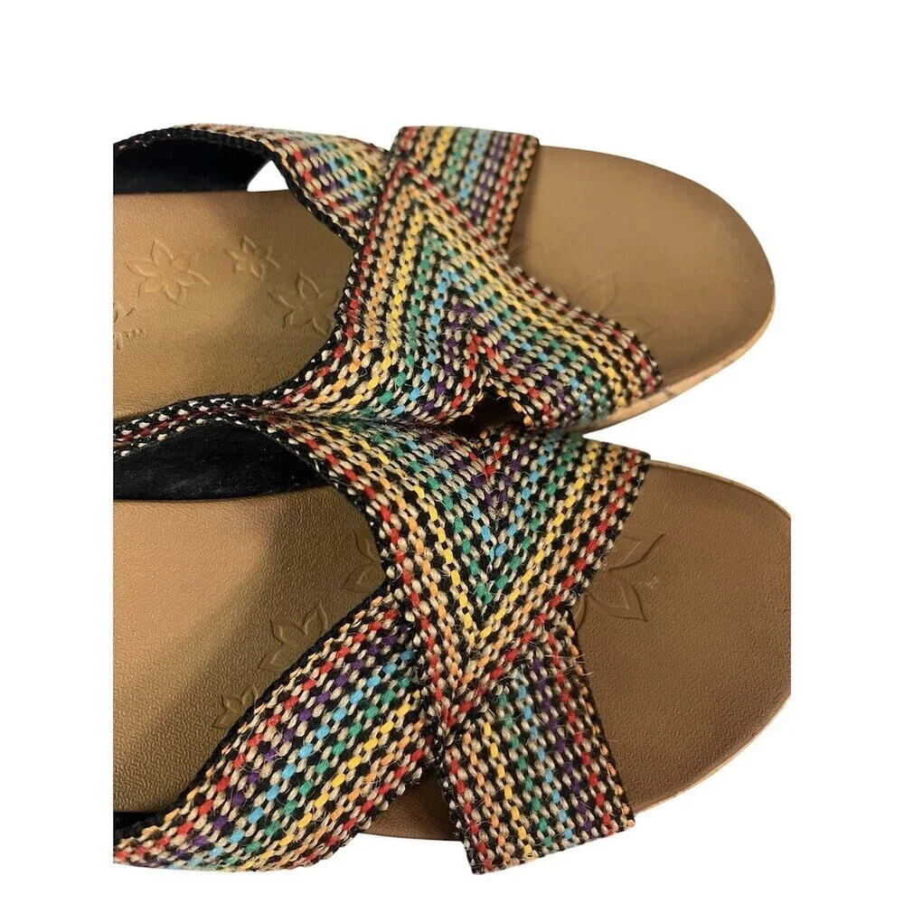 Skechers Cali Beverlee Delighted Wedge Slide Sandals Multicolor Womens 10